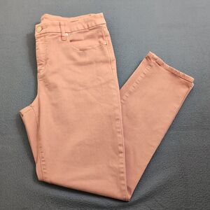 Chico's Women .5 US S/6 Pink Mid Rise So Slimming Girlfriend Ankle Jeans